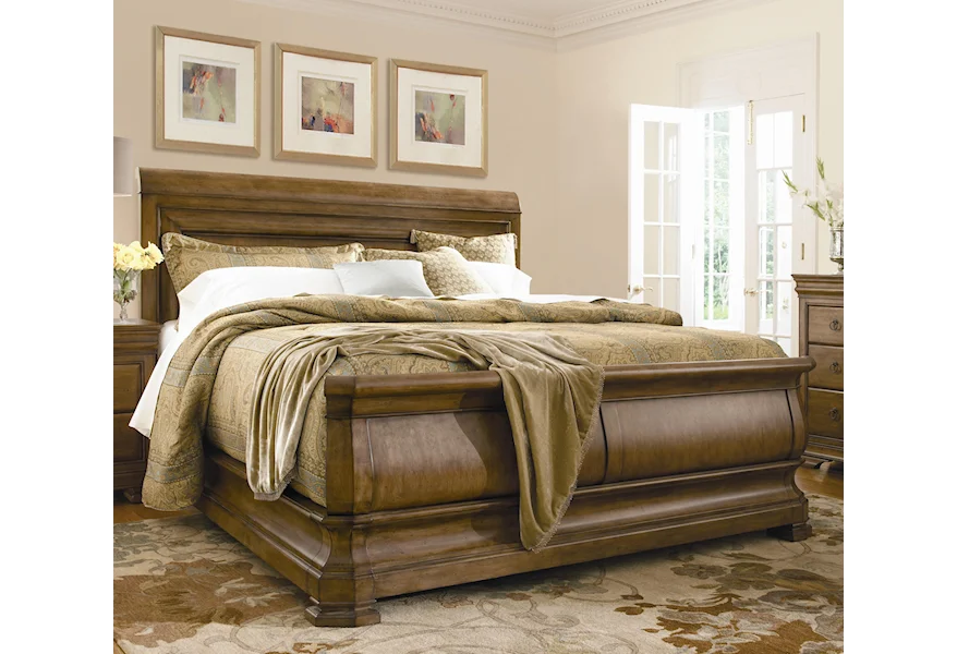 New Lou King Louie P's Sleigh Bed by Universal at Esprit Decor Home Furnishings